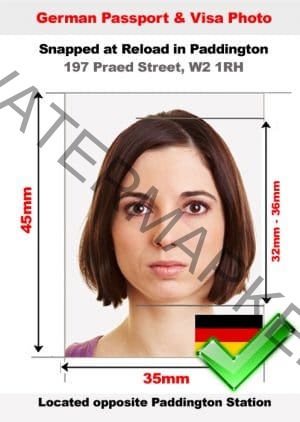 German Passport Photo And Visa Photo Snapped In London Paddington   German Passport Photo 300x422 