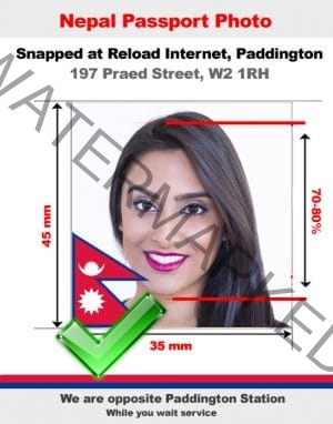 Nepalese Passport Photo and Visa Photo snapped in Paddington, London