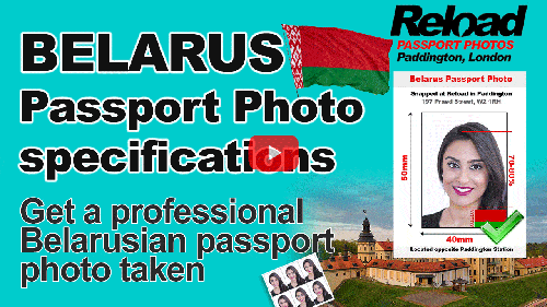 Belarus Passport Photo and Visa Photo snapped in Paddington, London