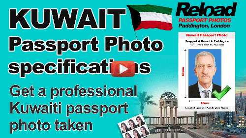 Kuwait Passport Photo and Visa Photo snapped in Paddington, London
