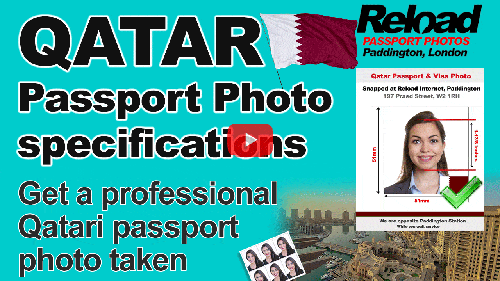 Qatar Passport Photo and Visa Photo snapped in Paddington, London