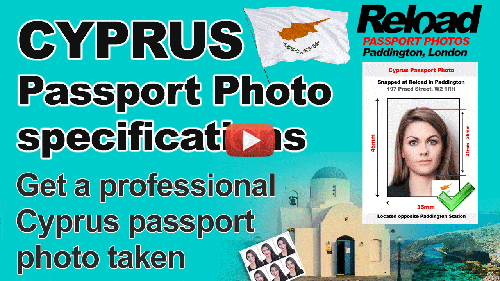 Cyprus Passport Photo and Visa Photo snapped in Paddington, London