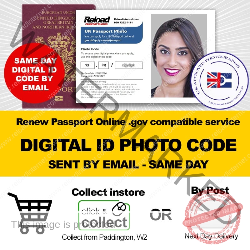 Digital ID Passport Photo ID code - Same Day - Sent by Email