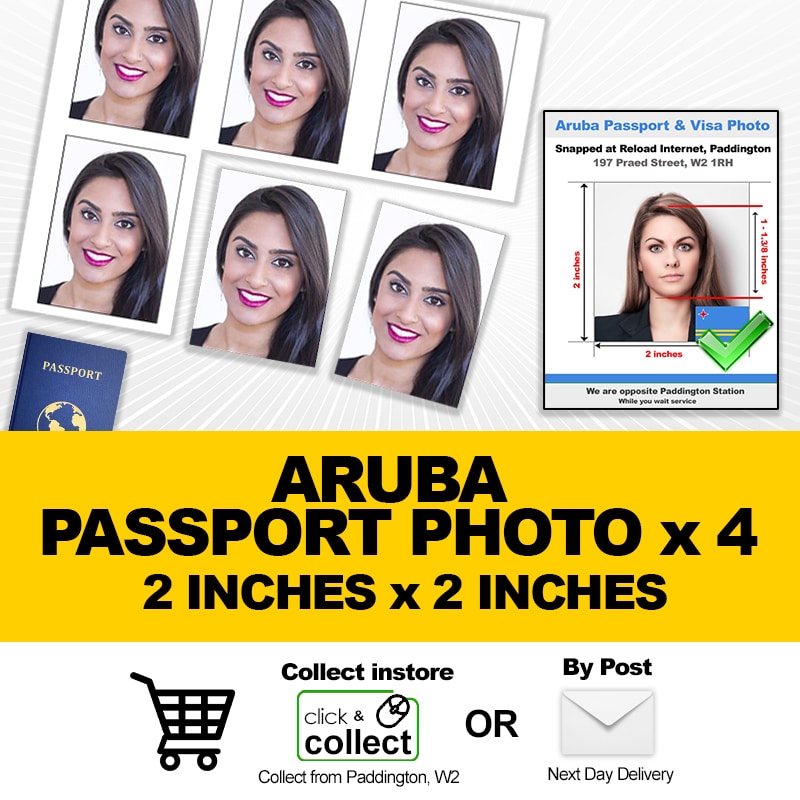 Aruba Passport Photo and Visa Photo snapped in Paddington, London